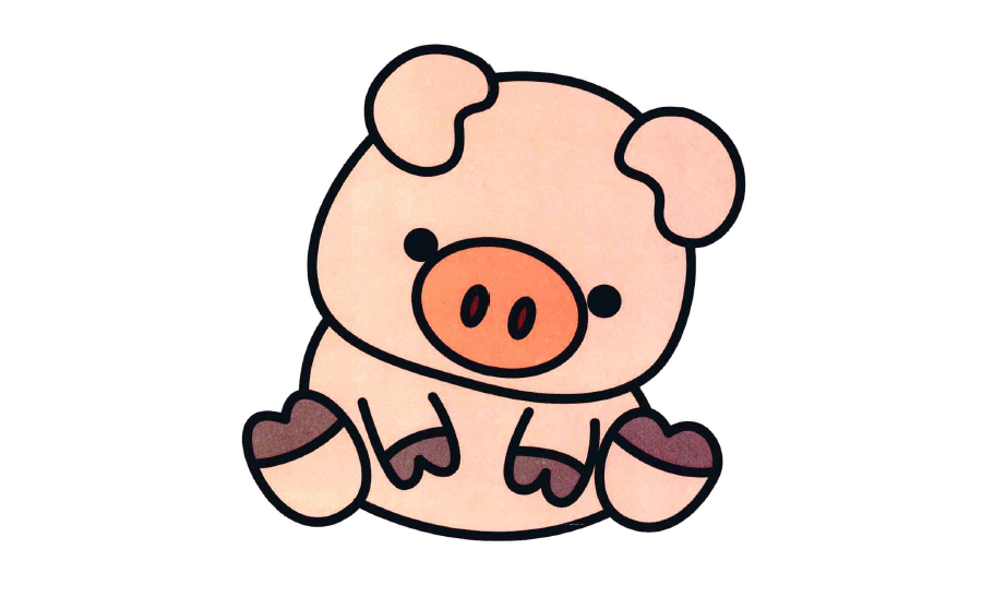 幼儿园简笔画小动物猪可爱小猪的画法简笔画图片大全