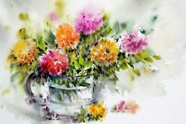 Mohammad Yazdchi的唯美静物花卉水彩手绘 - 爱画网