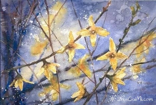 波兰画家Malgorzata Szczecinska森林自然水彩绘 - 爱画网