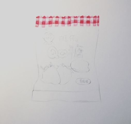 qq糖包装袋简笔画图片