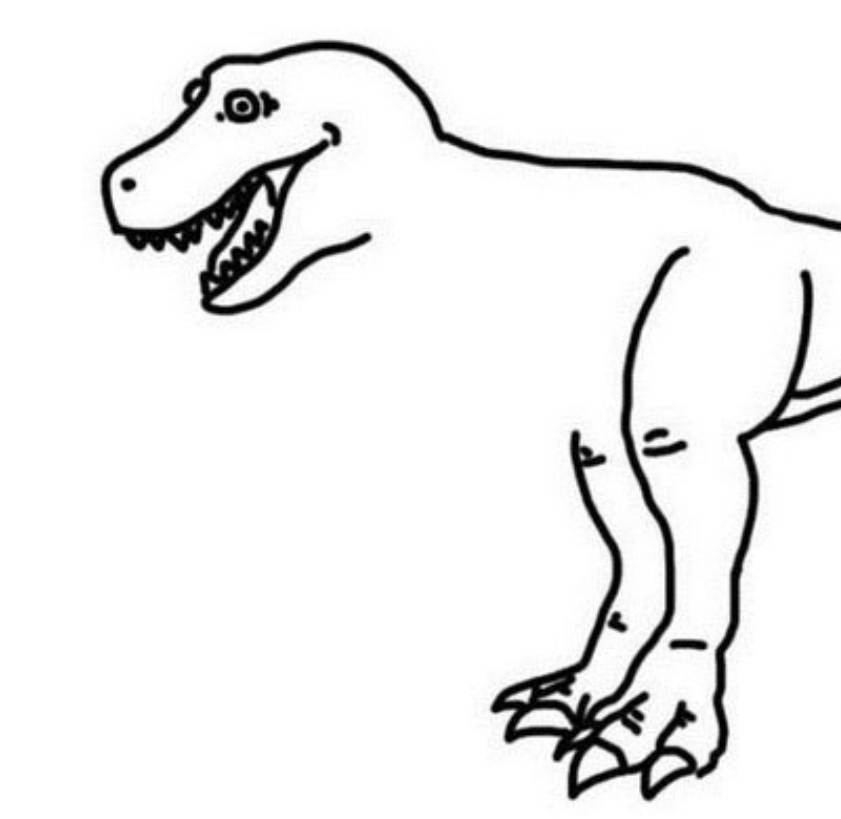 恐龙的简单画法图片