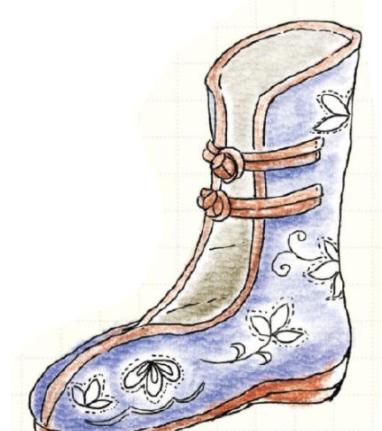 古代女子鞋子简笔画图片