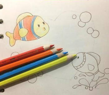 小丑鱼怎么画彩铅图片