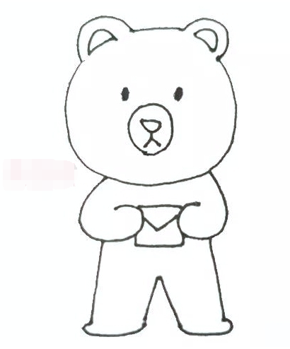 一只熊的超简单画法图片