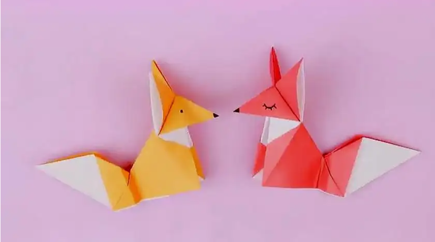 折纸会张嘴的小狐狸图片