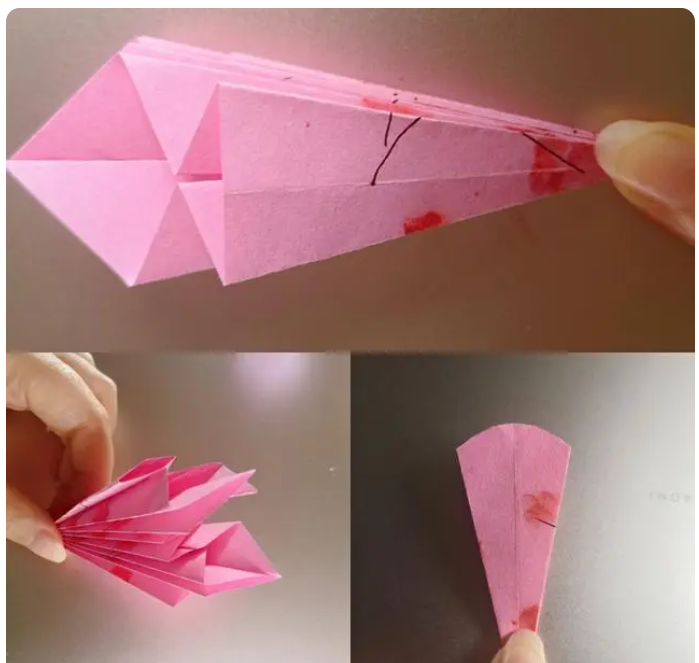 折纸diy:手工做折纸雨伞步骤简单漂亮
