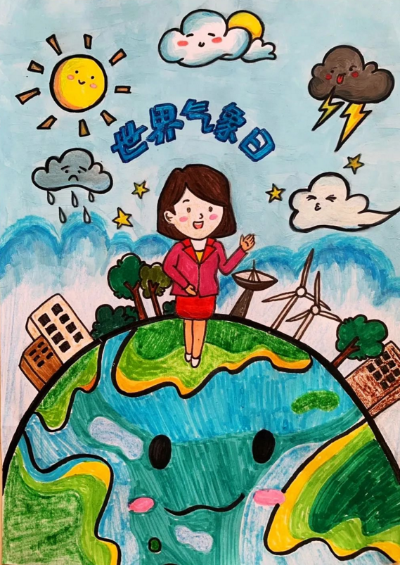 气候健康绘画作品图片