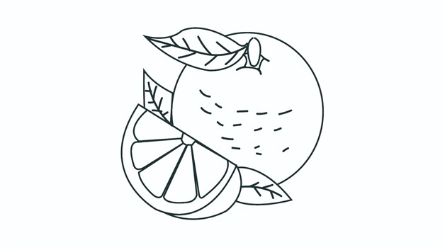 充能柚子画法图片