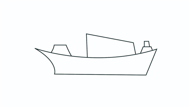 渔船的画法简笔画图片