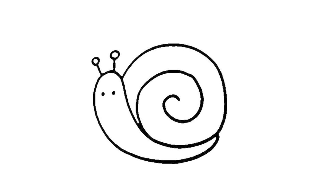 没有壳的蜗牛简笔画图片