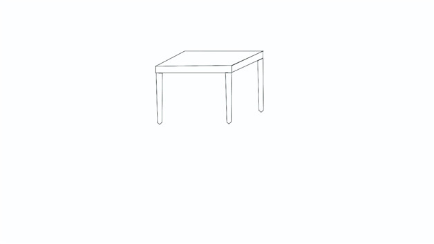 立体桌子画法图片
