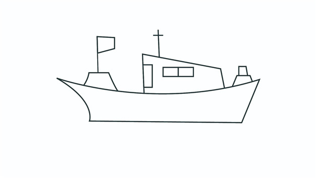 渔船的简笔画怎么画渔船简笔画简单又好看