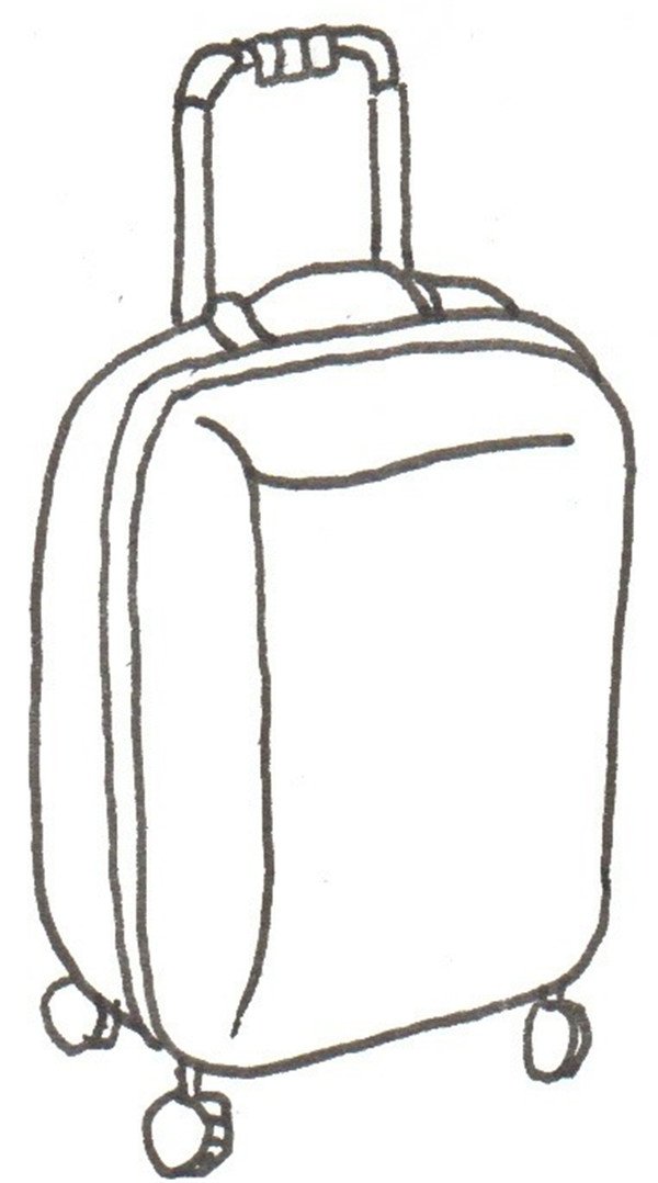 行李箱简笔画拉杆图片