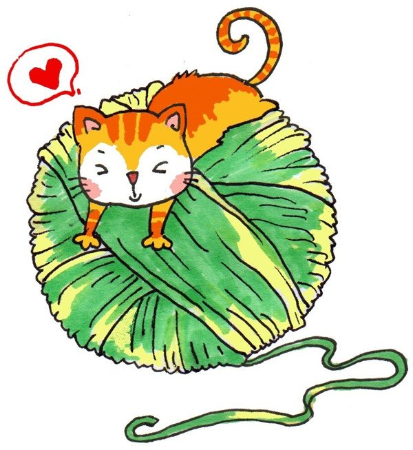 猫咪和线团的简笔画怎么画 猫咪和线团的简笔画好看