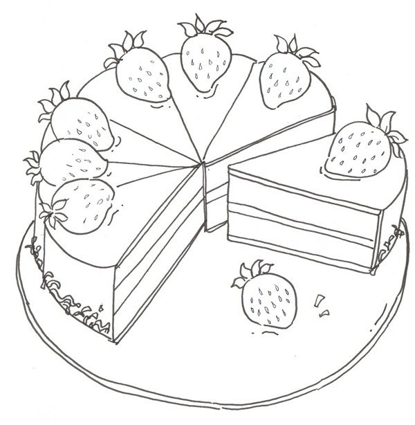 草莓蛋糕的简笔画怎么画草莓蛋糕的简笔画步骤
