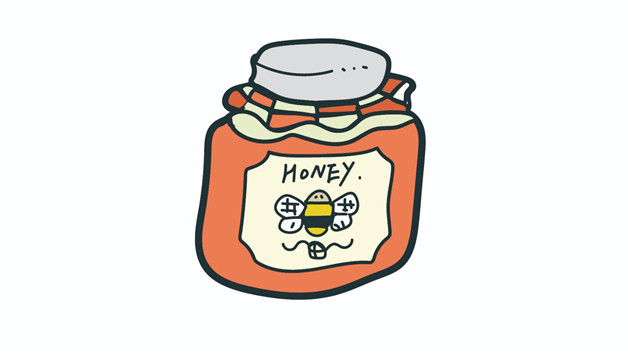 蜂蜜简笔画彩色简单图片