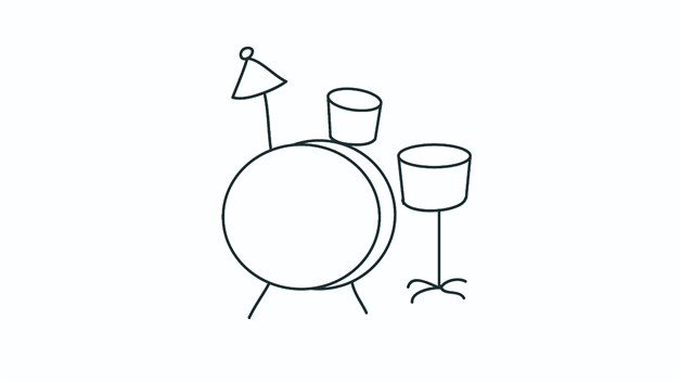 架子鼓的简单画法图片