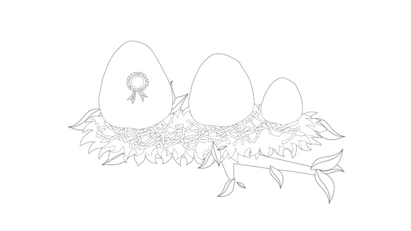 动物筑巢简笔画图片