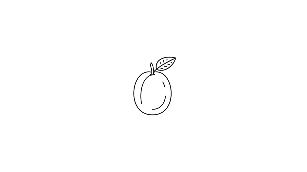 水果简笔画李子图片