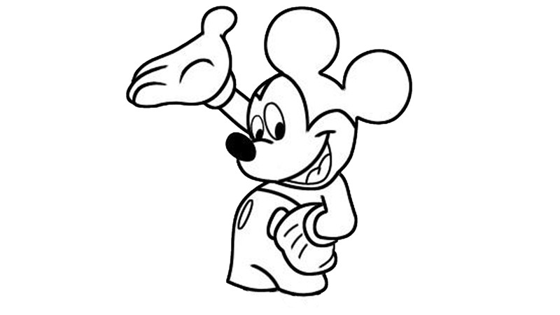 米老鼠简笔画怎么画米老鼠简笔画步骤 水彩迷
