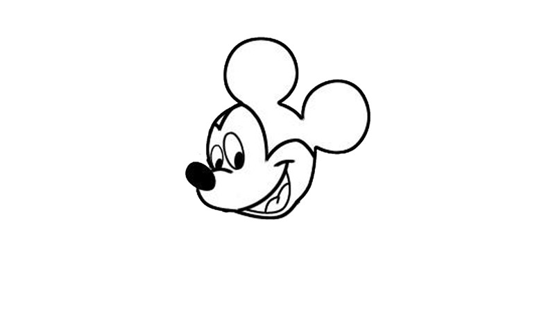 米老鼠简笔画怎么画米老鼠简笔画步骤 水彩迷