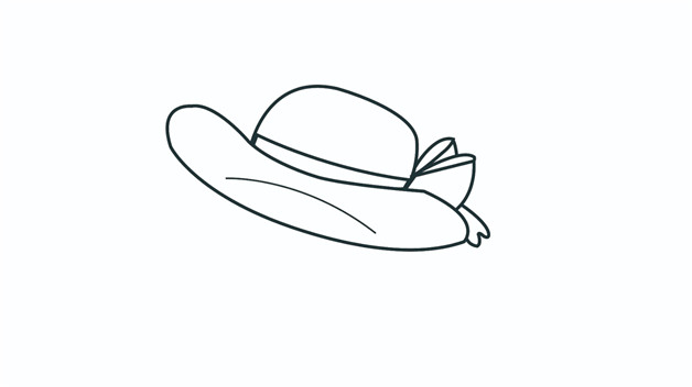 太阳帽简笔画怎么画太阳帽简笔画画法- 水彩迷