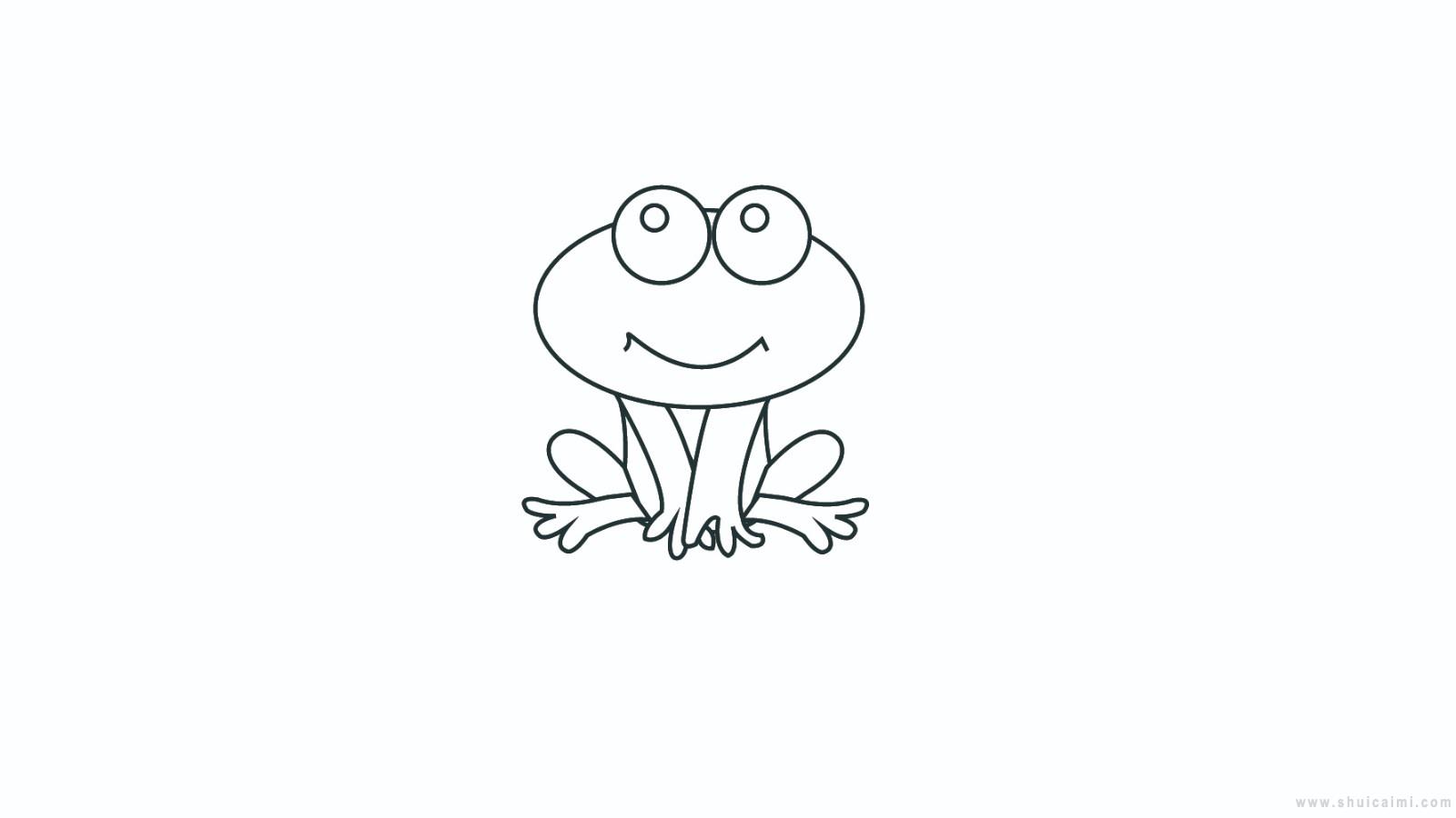 带尾巴的青蛙简笔画图片