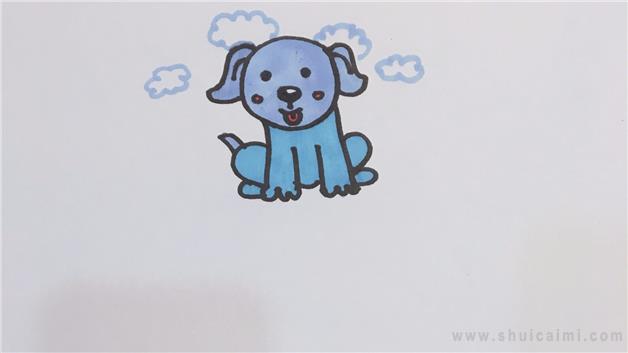 彩色小狗简笔画怎么画 彩色小狗简笔画图片