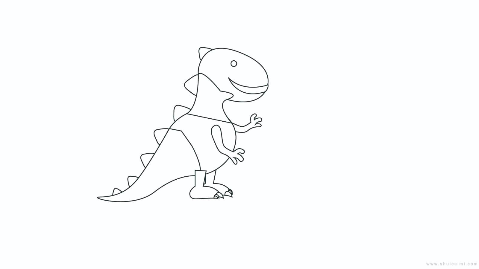 100种简笔画教程 恐龙怎么画最简单（儿童的绘画作品） - 有点网 - 好手艺