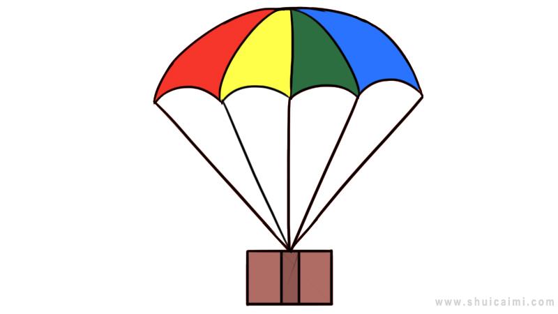 降落伞 美术作品图片