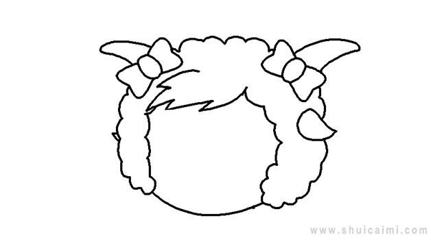 美羊羊简笔画怎么画美羊羊简笔画步骤 水彩迷