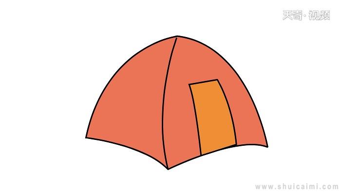 三角形帐篷简笔画图片