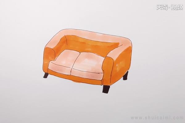 怎么画侧着的沙发图片