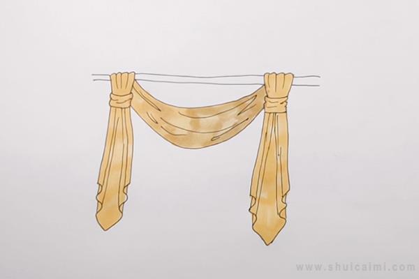 古代窗帘画法图片