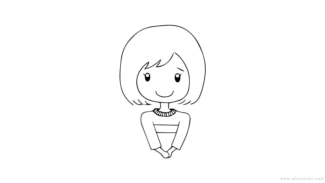 画出短发女孩的头发和脸部轮廓这一篇文章告诉你短发女孩简笔画怎么画