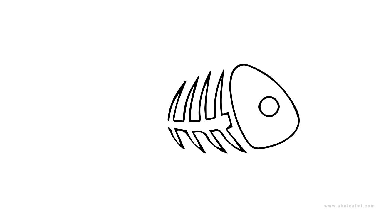鱼骨头简笔画怎么画鱼骨头简笔画图片