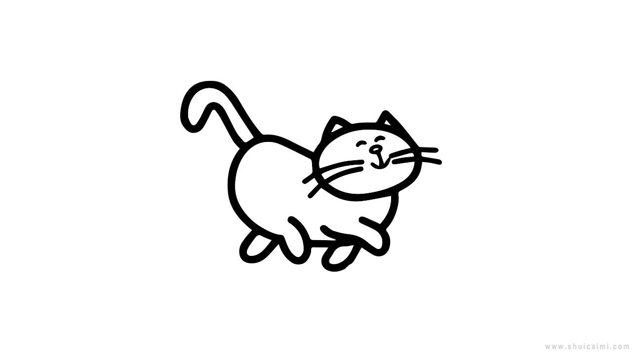 卡通猫简笔画怎么画 卡通猫简笔画图片