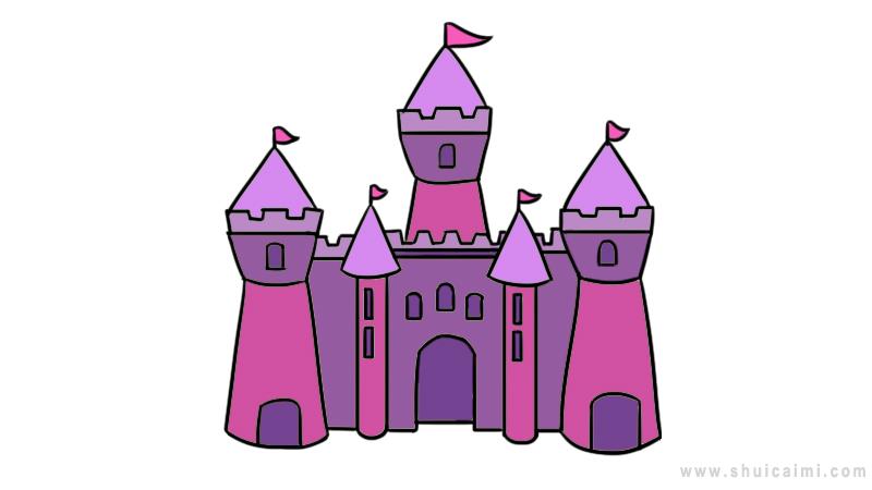 城堡简笔画怎么画城堡简笔画步骤
