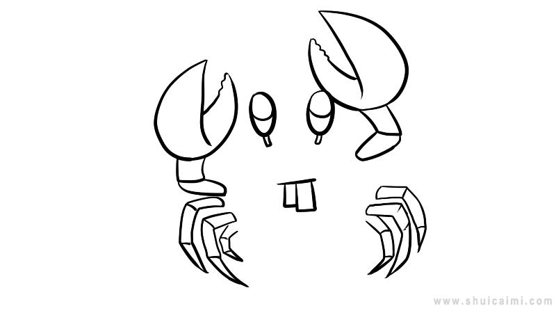 简易螃蟹的画法图片