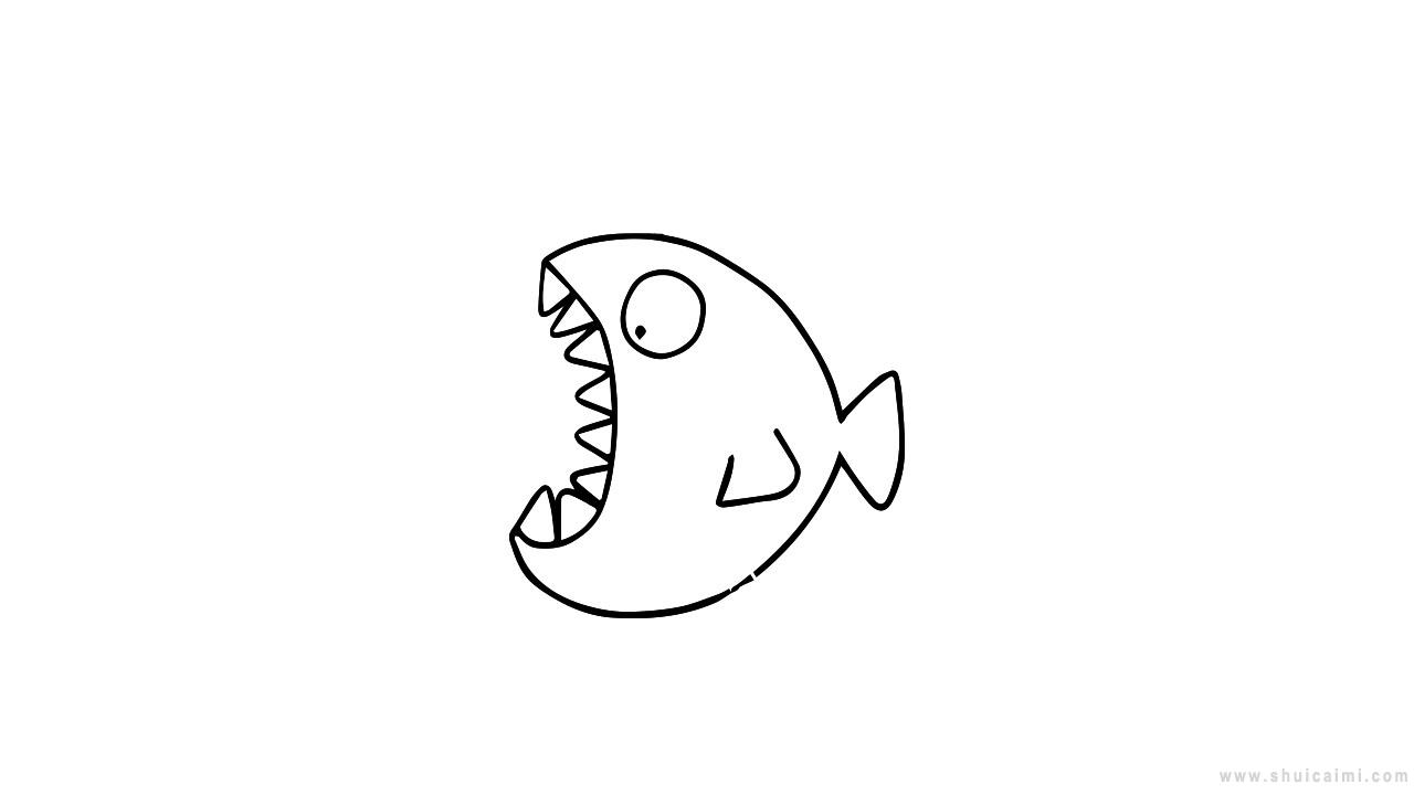 烛光鱼简笔画图片