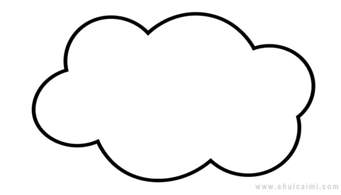 多云的画法简单图片