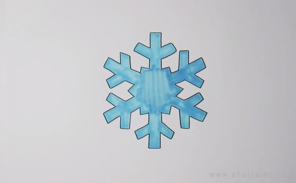 简单的雪花片怎么画图片
