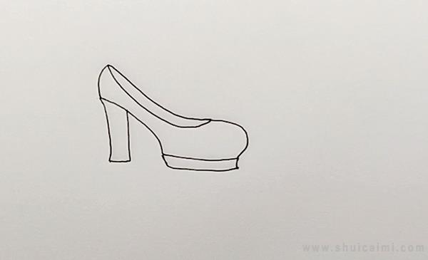 古代高跟鞋怎么画图片
