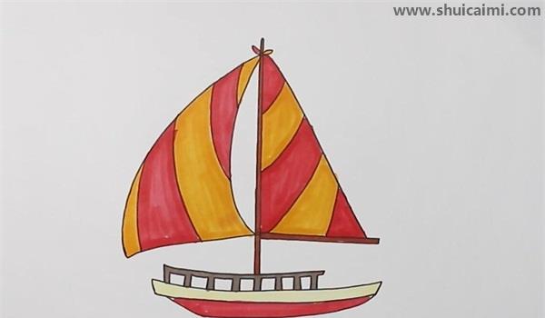 帆船简笔画怎么画帆船简笔画步骤