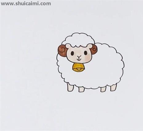 羊简笔画怎么画羊简笔画简单又好看 水彩迷