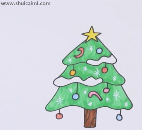 圣诞树简笔画怎么画圣诞树简笔画图片