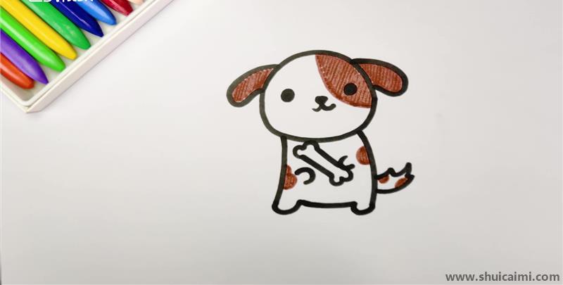小狗儿童简笔画怎么画小狗儿童画步骤