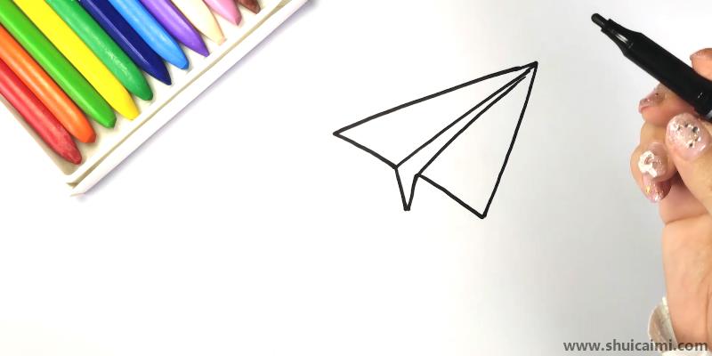 纸飞机儿童简笔画怎么画 纸飞机儿童画图片大全
