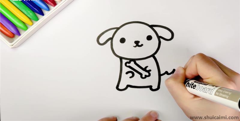 小狗儿童简笔画怎么画小狗儿童画步骤