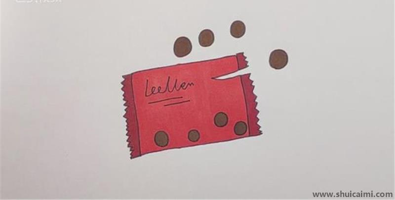 巧克力豆儿童简笔画怎么画巧克力豆儿童画图片